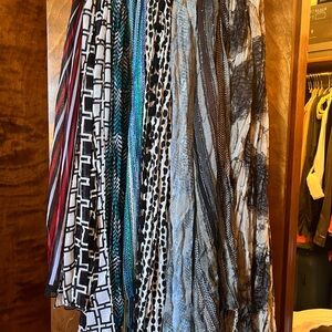 Assorted Patterned Scarves, set of 8